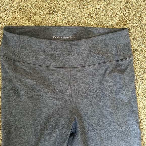 Outdoor Voices leggings. Excellent condition. Blue/grey heathered color. Size L - Picture 3 of 10